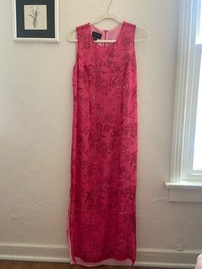 Spenser Jeremy Pink Silk Sleeveless Maxi Dress